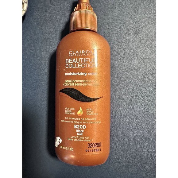 CLAIROL BEAUTIFUL COLLECTION SEMI PERMANENT HAIR COLOR B20D BLACK - NEW NEVER US - Picture 1 of 1